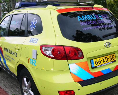 Belettering ambulance Amburent