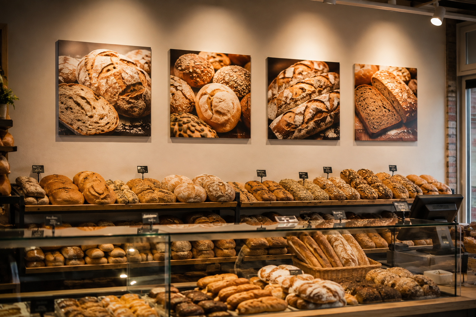 bedrukte wandpanelen in winkel